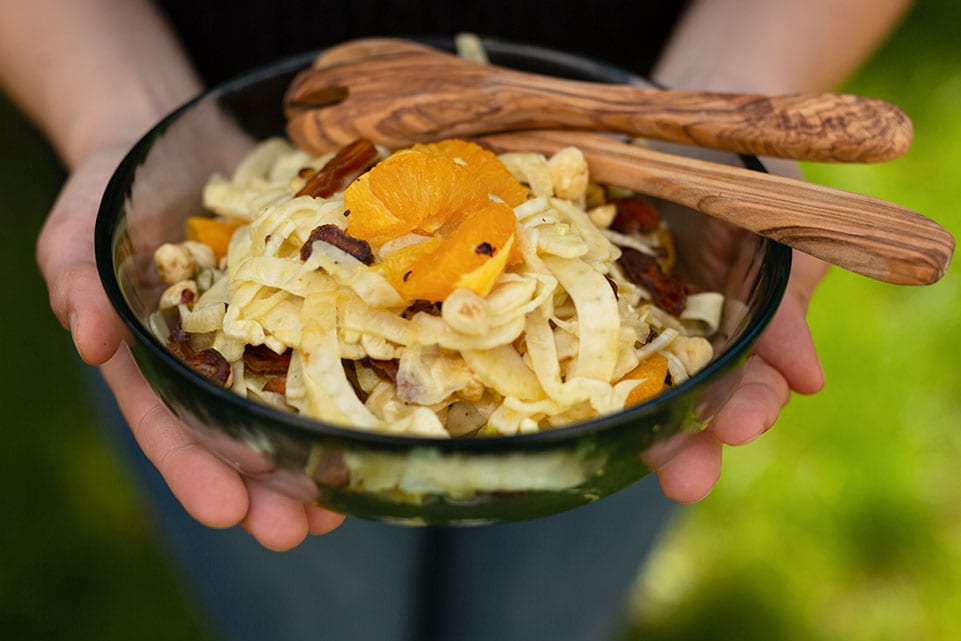 Uitgelichte afbeelding voor "Venkelsalade met abrikoos en hazelnoot"