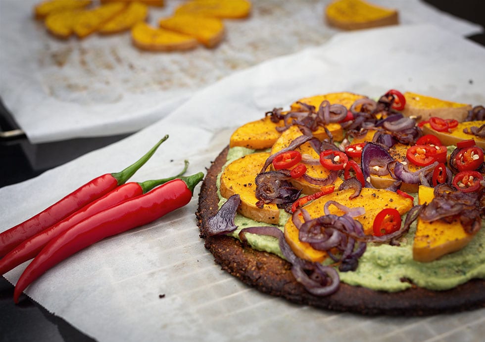Uitgelichte afbeelding voor "Krokante galette met pistachenoten en pompoen"